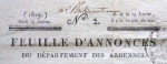 Feuille d'annonces du département des Ardennes vignette
